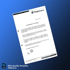 Fillable India TeamSpace Relieving and Offer Letter Template - Word/PDF Template Preview - FillDocs