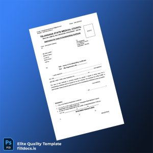 Fillable India Telangana State Medical Council Good Standing Certificate Application Form Template - Word/PDF Template Preview - FillDocs