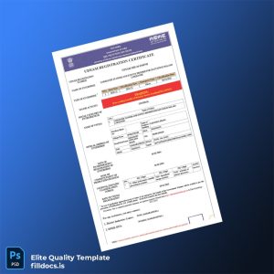 Fillable India Udyam Ministry of Micro Small and Medium Enterprises Registration Certificate Template - Word/PDF Template Preview - FillDocs