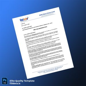 Fillable India Uniinfo Telecom Services Ltd Employment Verification Letter Template - Word/PDF Template Preview - FillDocs