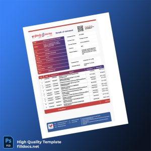 India Union Bank Statement Template in Word and PDF formats