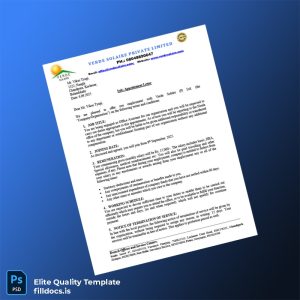 Fillable India Verde Solaire Private Limited Employment Verification Letter Template - Word/PDF Template Preview - FillDocs