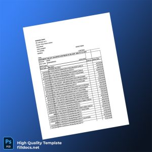 India Visa Inc Bank Statement Template in Word and PDF formats