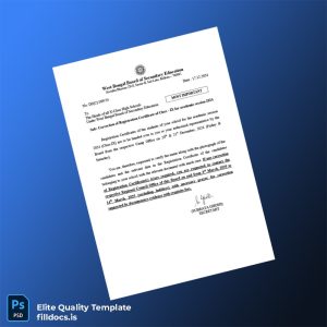Fillable India West Bengal Board of Secondary Education Correction of Registration Certificate Template - Word/PDF Template Preview - FillDocs