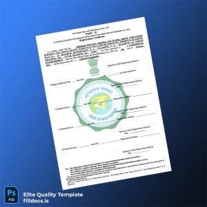 Fillable India West Bengal Commercial Registration Certificate Template - Word/PDF Template Preview