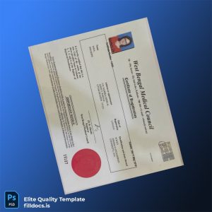 Fillable India West Bengal Medical Council Registration Certificate Template - Word/PDF Template Preview - FillDocs
