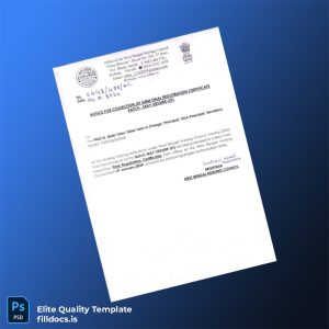 Fillable India West Bengal Nursing Council Final Registration Certificate Template - Word/PDF Template Preview - FillDocs