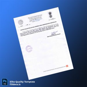 Fillable India West Bengal Nursing Council Registration Certificate Template - Word/PDF Template Preview - FillDocs