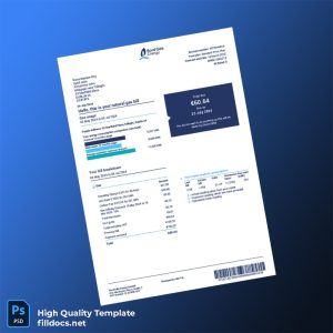 Ireland Bord G Is Energy Limited Editable Gas Bill Template in Word and PDF formats