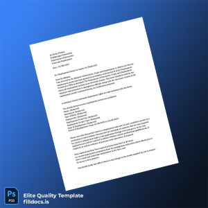 Fillable Ireland Employment Permit Employment Verification Letter Template - Word/PDF Template Preview - FillDocs