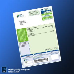 Ireland SSE Airtricity Editable Utility Bill Template in Word and PDF formats