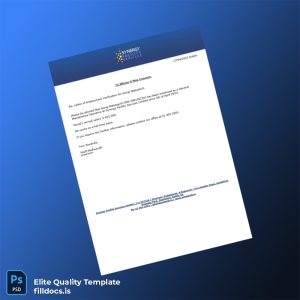 Fillable Ireland Synergy Facility Services Limited Employment Verification Letter Template - Word/PDF Template Preview - FillDocs
