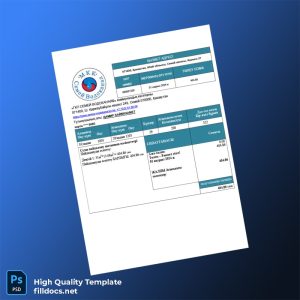 Kazakhstan Editable Water Bill Template in Word and PDF formats