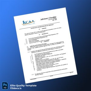 Fillable Kenya CAA Aircraft Registration Certificate Template - Word/PDF Template Preview