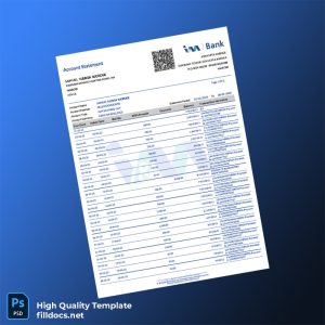 Kenya I M Bank Statement Template in Word and PDF formats