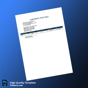 Kenya Kenya Power Lighting Company Editable Electricity Bill Template in Word and PDF formats