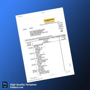 Malaysia Maybank Bank Statement Template in Word and PDF formats