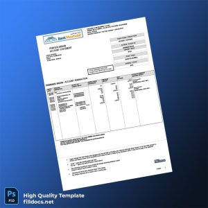 Malaysia Meamulat Bank Statement Template in Word and PDF formats