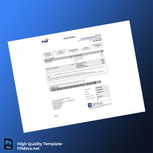 Malaysia Telekom Editable Utility Bill Template in Word and PDF formats