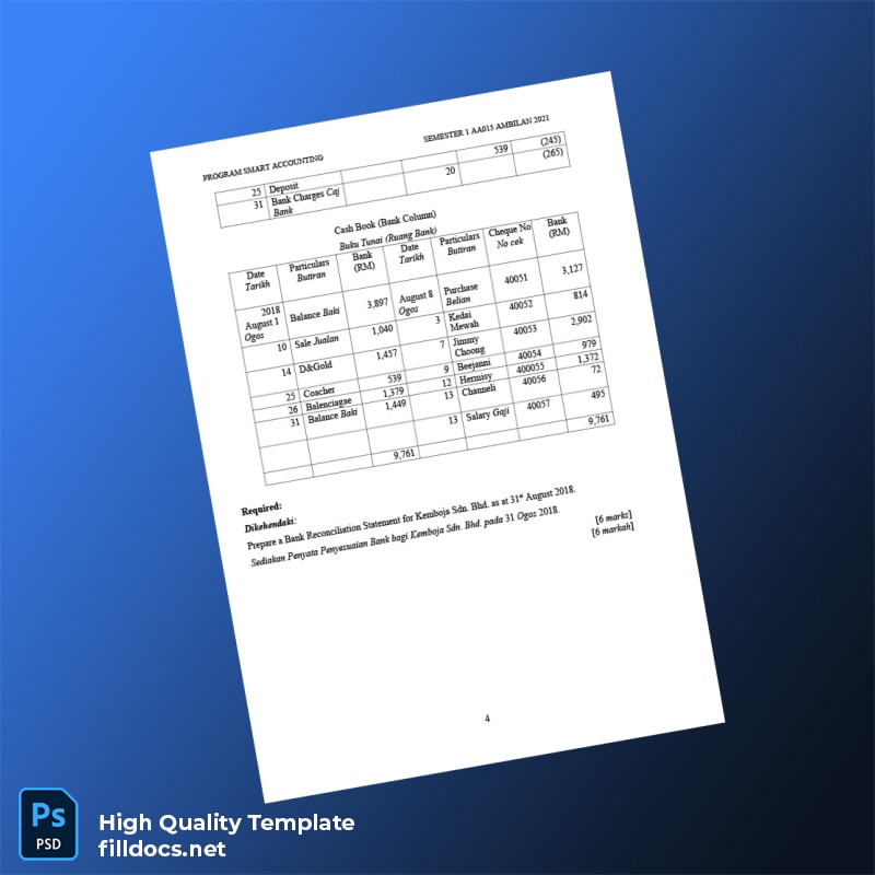 Malaysia Template in Word and PDF formats page 4