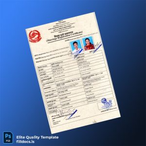 Fillable Marriage Registration Certificate Template - Word/PDF Template Preview - FillDocs