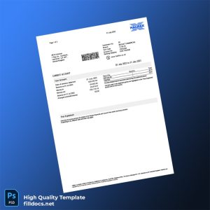 Mauritius Bank Statement Template in Word and PDF formats