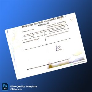 Fillable Medical Council Registration Certificate Template - Word/PDF Template Preview - FillDocs