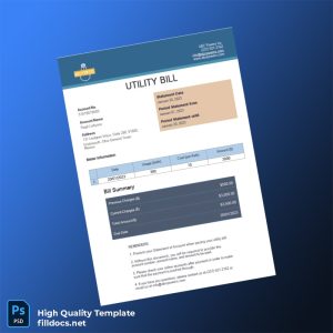 Mexico ABC Powers Inc Editable Electricity Bill Template in Word and PDF formats