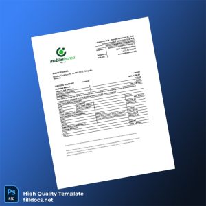 Moldova MOBIAS Bank Statement Template in Word and PDF formats