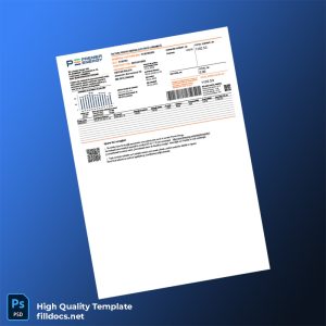 Moldova Premier Energy Editable Utility Bill Template in Word and PDF formats