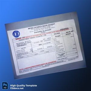 NATIONAL POWER CORPORATION Editable Utility Bill Template in Word and PDF formats