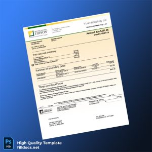 N_A Editable Electricity Bill Template in Word and PDF formats