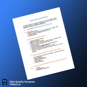 Fillable Namibia Ministry of Transport Motor Vehicle Registration Guide Template - Word/PDF Template Preview - FillDocs