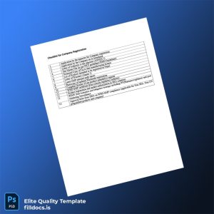 Fillable Nepal Ministry of Commerce Company Registration Checklist Template - Word/PDF Template Preview - FillDocs