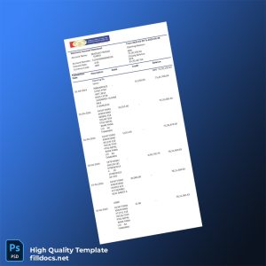 Nepal PTR Bank Statement Template in Word and PDF formats