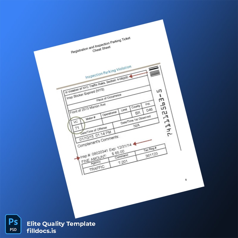 Fillable New York State Vehicle Registration and Inspection Cheat Sheet PDF Template page 4 Page Preview - FillDocs