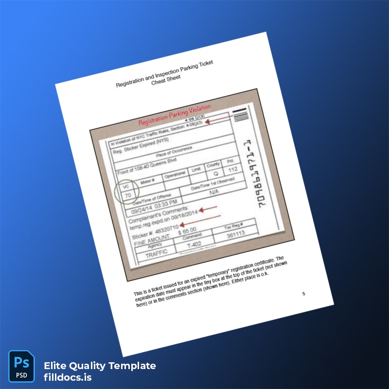 Fillable New York State Vehicle Registration and Inspection Cheat Sheet PDF Template page 5 Page Preview - FillDocs
