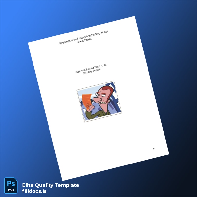 Fillable New York State Vehicle Registration and Inspection Cheat Sheet PDF Template page 6 Page Preview - FillDocs