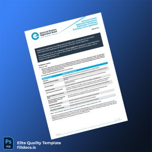 Fillable New Zealand Electrical Registration Application Template - Word/PDF Template Preview - FillDocs