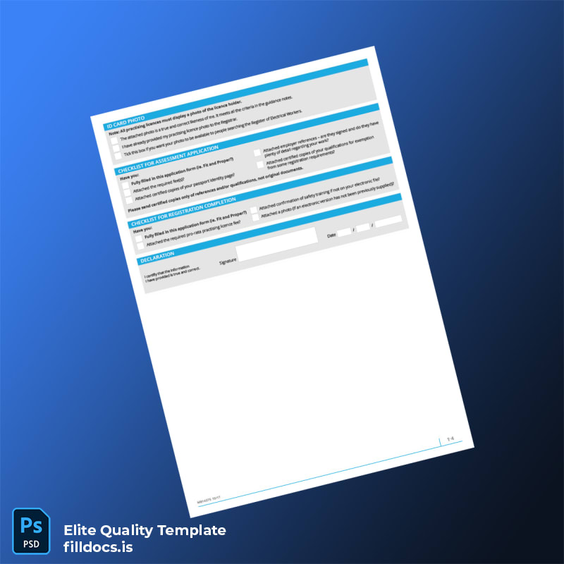Fillable New Zealand Electrical Registration License Application for Overseas Applicants Template in Word and PDF formats page 6 Page Preview - FillDocs