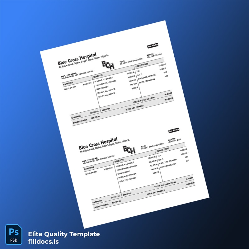 Fillable Nigeria Blue Cross Hospital Employment Verification Letter Template in Word and PDF formats page 7 Page Preview - FillDocs