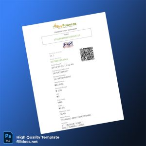Nigeria EKEDC Editable Utility Bill Template in Word and PDF formats