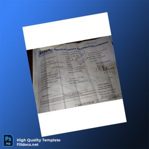 Nigeria Eko Electricity Distribution Company Editable Electricity Bill Template in Word and PDF formats