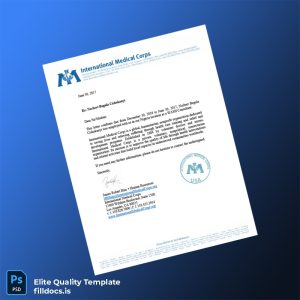 Fillable Nigeria International Medical Corps Employment Verification Letter Template - Word/PDF Template Preview - FillDocs