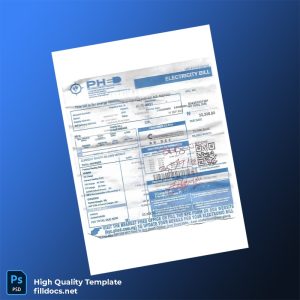 Nigeria PHED Editable Electricity Bill Template in Word and PDF formats