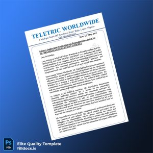 Fillable Nigeria Teletric Worldwide Employment Verification Letter Template - Word/PDF Template Preview - FillDocs