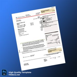 Not Specified Editable Utility Bill Template in Word and PDF formats