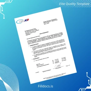 Fillable Pakistan OBS AGP Employment Verification Letter Template - Word/PDF Template Preview - FillDocs