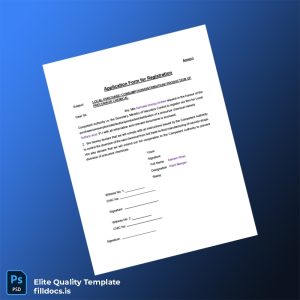 Fillable Pakistan Application for Registration Certificate Template - Word/PDF Template Preview - FillDocs