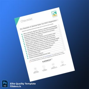 Fillable Pakistan GST Registration Checklist Document Template - Word/PDF Template Preview - FillDocs